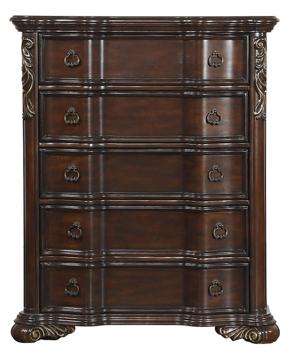 Homelegance Royal Highlands 5 Drawer Chest in Rich Cherry 1603-9 - Premium Chest from Homelegance (Titan Warehouse) - Just $799.50! Shop now at Furniture Wholesale Plus  We are the best furniture store in Nashville, Hendersonville, Goodlettsville, Madison, Antioch, Mount Juliet, Lebanon, Gallatin, Springfield, Murfreesboro, Franklin, Brentwood