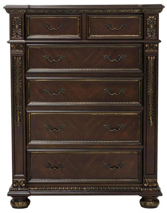 Homelegance Catalonia 5 Drawer Chest in Cherry 1824-9 - Premium Chest from Homelegance (Titan Warehouse) - Just $721.50! Shop now at Furniture Wholesale Plus  We are the best furniture store in Nashville, Hendersonville, Goodlettsville, Madison, Antioch, Mount Juliet, Lebanon, Gallatin, Springfield, Murfreesboro, Franklin, Brentwood