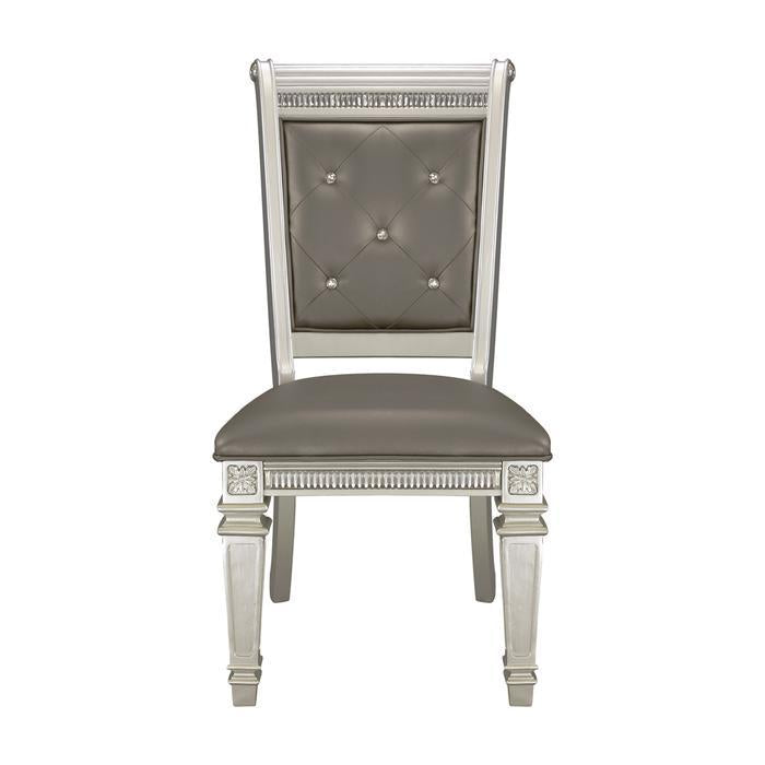 Homelegance Bevelle Side Chair in Silver (Set of 2) 1958S - Premium Side Chair from Homelegance (Titan Warehouse) - Just $179.40! Shop now at Furniture Wholesale Plus  We are the best furniture store in Nashville, Hendersonville, Goodlettsville, Madison, Antioch, Mount Juliet, Lebanon, Gallatin, Springfield, Murfreesboro, Franklin, Brentwood