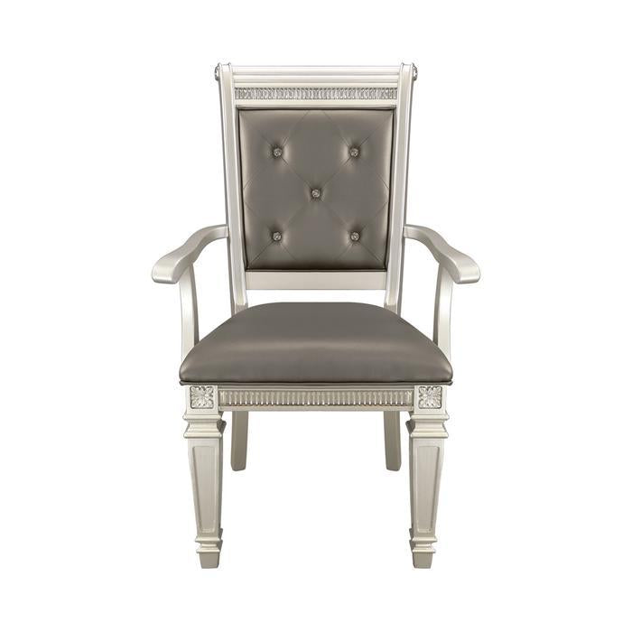 Homelegance Bevelle Arm Chair in Silver (Set of 2) 1958A - Premium Arm Chair from Homelegance (Titan Warehouse) - Just $195! Shop now at Furniture Wholesale Plus  We are the best furniture store in Nashville, Hendersonville, Goodlettsville, Madison, Antioch, Mount Juliet, Lebanon, Gallatin, Springfield, Murfreesboro, Franklin, Brentwood