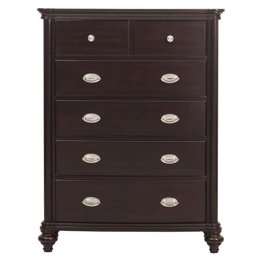 Homelegance Marston 5 Drawer Chest in Dark Cherry 2615DC-9 - Premium Chest from Homelegance (Titan Warehouse) - Just $711.75! Shop now at Furniture Wholesale Plus  We are the best furniture store in Nashville, Hendersonville, Goodlettsville, Madison, Antioch, Mount Juliet, Lebanon, Gallatin, Springfield, Murfreesboro, Franklin, Brentwood