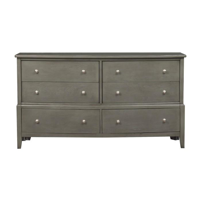 Homelegance Cotterill 6 Drawer Dresser in Gray 1730GY-5 - Premium Dresser from Homelegance (Titan Warehouse) - Just $602.55! Shop now at Furniture Wholesale Plus  We are the best furniture store in Nashville, Hendersonville, Goodlettsville, Madison, Antioch, Mount Juliet, Lebanon, Gallatin, Springfield, Murfreesboro, Franklin, Brentwood