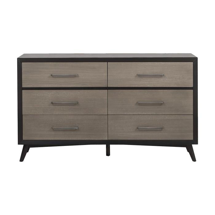 Homelegance Raku 6 Drawer Dresser in Gray 1711-5 - Premium Dresser from Homelegance (Titan Warehouse) - Just $633.75! Shop now at Furniture Wholesale Plus  We are the best furniture store in Nashville, Hendersonville, Goodlettsville, Madison, Antioch, Mount Juliet, Lebanon, Gallatin, Springfield, Murfreesboro, Franklin, Brentwood