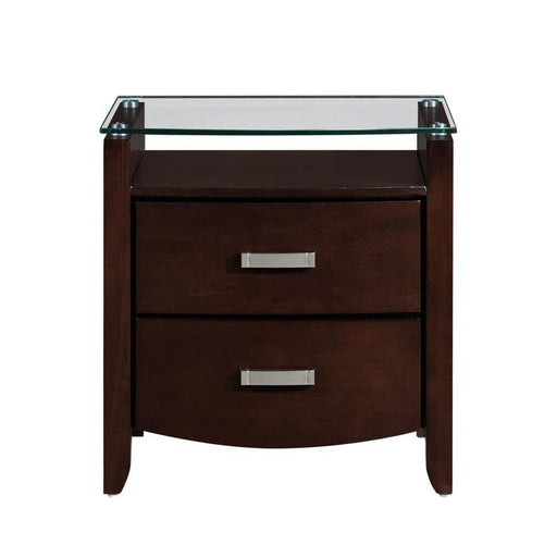 Homelegance Lyric 2 Drawer Nightstand in Dark Espresso 1737NC-4 - Premium Nightstand from Homelegance (Titan Warehouse) - Just $282.75! Shop now at Furniture Wholesale Plus  We are the best furniture store in Nashville, Hendersonville, Goodlettsville, Madison, Antioch, Mount Juliet, Lebanon, Gallatin, Springfield, Murfreesboro, Franklin, Brentwood