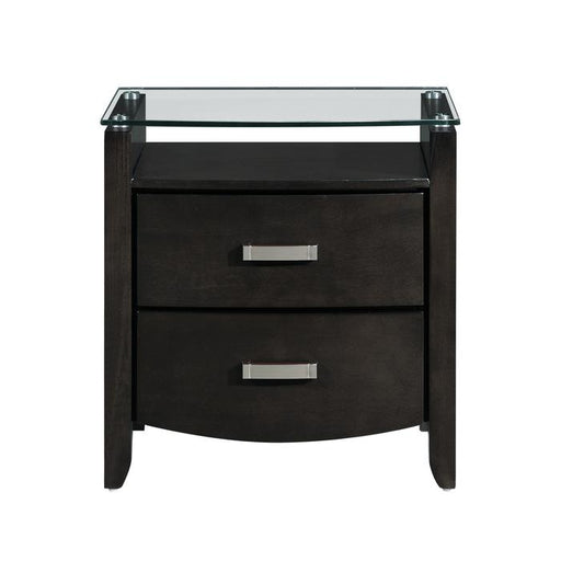 Homelegance Lyric 2 Drawer Nightstand in Brownish Gray 1737NGY-4 - Premium Nightstand from Homelegance (Titan Warehouse) - Just $282.75! Shop now at Furniture Wholesale Plus  We are the best furniture store in Nashville, Hendersonville, Goodlettsville, Madison, Antioch, Mount Juliet, Lebanon, Gallatin, Springfield, Murfreesboro, Franklin, Brentwood