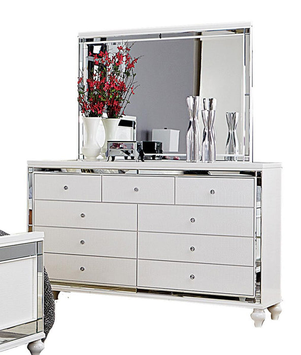 Homelegance Alonza 9 Drawer Dresser in White 1845-5 - Premium Dresser from Homelegance (Titan Warehouse) - Just $799.50! Shop now at Furniture Wholesale Plus  We are the best furniture store in Nashville, Hendersonville, Goodlettsville, Madison, Antioch, Mount Juliet, Lebanon, Gallatin, Springfield, Murfreesboro, Franklin, Brentwood