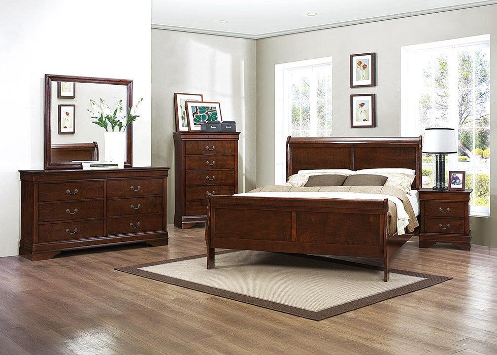 Homelegance Mayville Queen Sleigh Bed in Brown Cherry 2147-1 - Premium Bed from Homelegance (Titan Warehouse) - Just $338.81! Shop now at Furniture Wholesale Plus  We are the best furniture store in Nashville, Hendersonville, Goodlettsville, Madison, Antioch, Mount Juliet, Lebanon, Gallatin, Springfield, Murfreesboro, Franklin, Brentwood