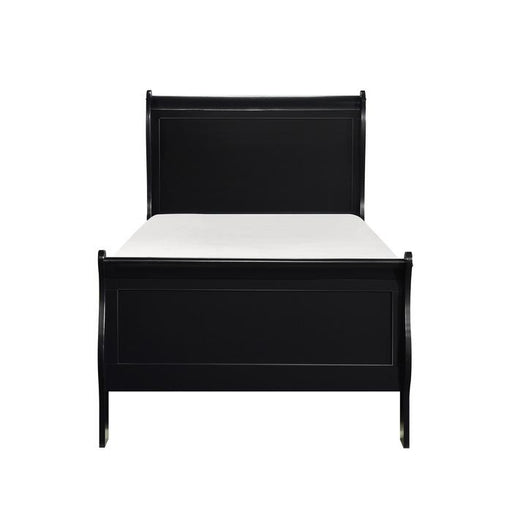 Homelegance Mayville Twin Sleigh Bed in Black 2147TBK-1 - Premium Bed from Homelegance (Titan Warehouse) - Just $314.44! Shop now at Furniture Wholesale Plus  We are the best furniture store in Nashville, Hendersonville, Goodlettsville, Madison, Antioch, Mount Juliet, Lebanon, Gallatin, Springfield, Murfreesboro, Franklin, Brentwood