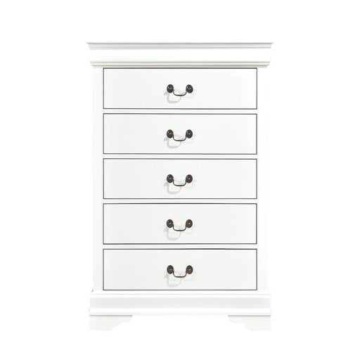 Homelegance Mayville 5 Drawer Chest in White 2147W-9 - Premium Chest from Homelegance (Titan Warehouse) - Just $310.05! Shop now at Furniture Wholesale Plus  We are the best furniture store in Nashville, Hendersonville, Goodlettsville, Madison, Antioch, Mount Juliet, Lebanon, Gallatin, Springfield, Murfreesboro, Franklin, Brentwood