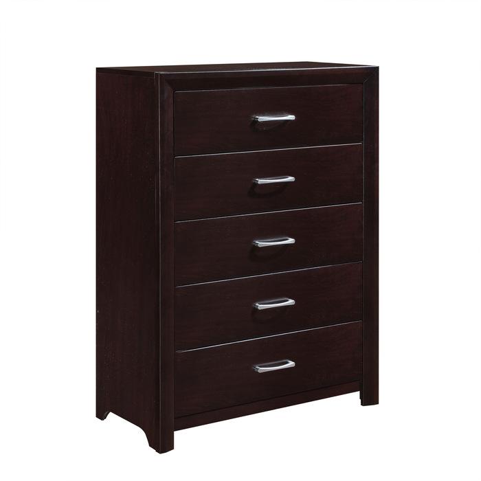 Homelegance Edina 5 Drawer Chest in Espresso-Hinted Cherry 2145-9 - Premium Chest from Homelegance (Titan Warehouse) - Just $349.05! Shop now at Furniture Wholesale Plus  We are the best furniture store in Nashville, Hendersonville, Goodlettsville, Madison, Antioch, Mount Juliet, Lebanon, Gallatin, Springfield, Murfreesboro, Franklin, Brentwood