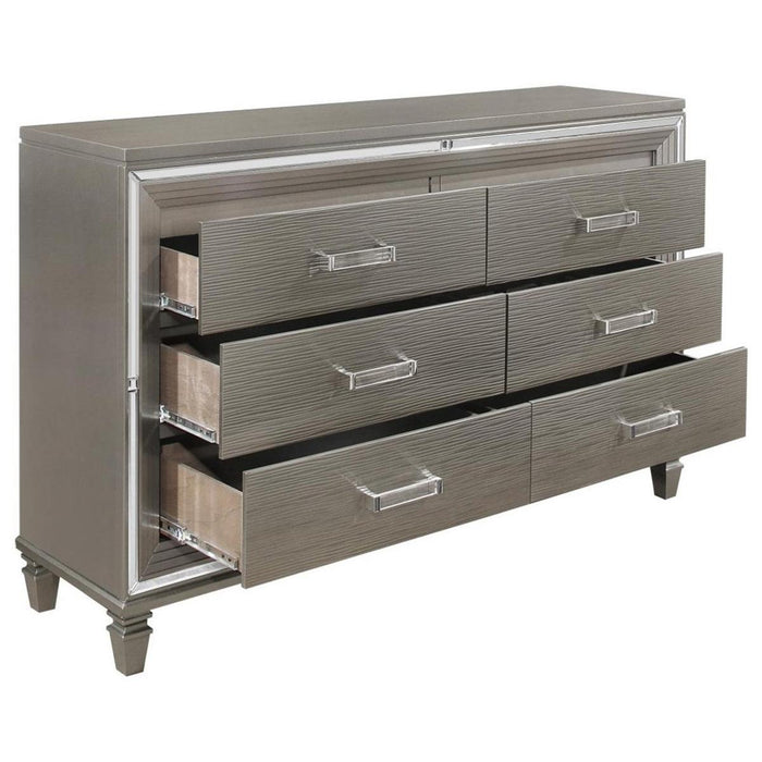 Homelegance Tamsin Dresser in Silver Grey Metallic 1616-5 - Premium Dresser from Homelegance (Titan Warehouse) - Just $741! Shop now at Furniture Wholesale Plus  We are the best furniture store in Nashville, Hendersonville, Goodlettsville, Madison, Antioch, Mount Juliet, Lebanon, Gallatin, Springfield, Murfreesboro, Franklin, Brentwood