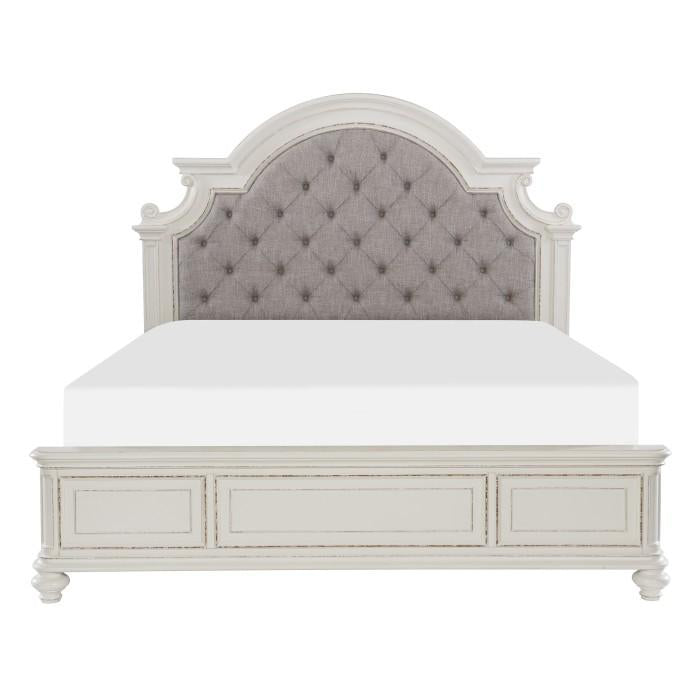 Homelegance Baylesford Queen Upholstered Panel Bed in Antique White 1624W-1* - Premium Bed from Homelegance (Titan Warehouse) - Just $758.55! Shop now at Furniture Wholesale Plus  We are the best furniture store in Nashville, Hendersonville, Goodlettsville, Madison, Antioch, Mount Juliet, Lebanon, Gallatin, Springfield, Murfreesboro, Franklin, Brentwood