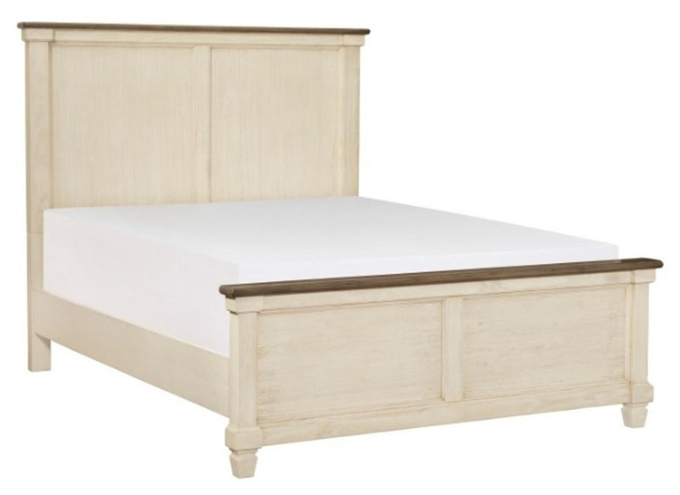 Homelegance Weaver King Panel Bed in Antique White 1626K-1EK* - Premium Bed from Homelegance (Titan Warehouse) - Just $739.05! Shop now at Furniture Wholesale Plus  We are the best furniture store in Nashville, Hendersonville, Goodlettsville, Madison, Antioch, Mount Juliet, Lebanon, Gallatin, Springfield, Murfreesboro, Franklin, Brentwood