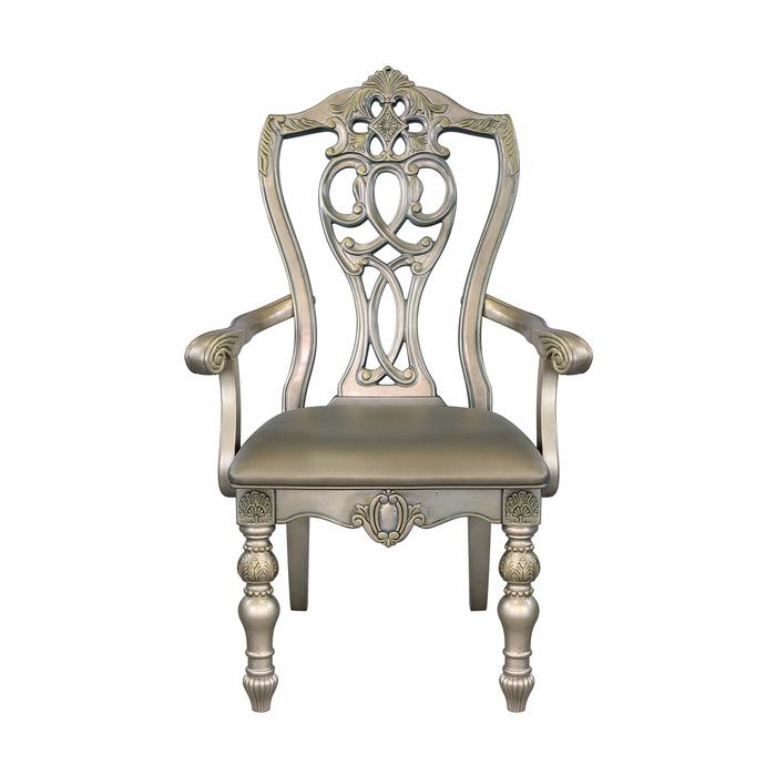 Homelegance Catalonia Arm Chair in Platinum Gold (Set of 2) - Premium Arm Chair from Homelegance (Titan Warehouse) - Just $234! Shop now at Furniture Wholesale Plus  We are the best furniture store in Nashville, Hendersonville, Goodlettsville, Madison, Antioch, Mount Juliet, Lebanon, Gallatin, Springfield, Murfreesboro, Franklin, Brentwood