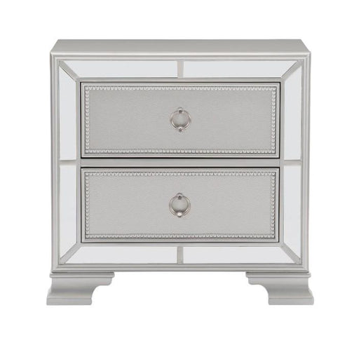 Homelegance Avondale Nightstand in Silver 1646-4 - Premium Nightstand from Homelegance (Titan Warehouse) - Just $306.15! Shop now at Furniture Wholesale Plus  We are the best furniture store in Nashville, Hendersonville, Goodlettsville, Madison, Antioch, Mount Juliet, Lebanon, Gallatin, Springfield, Murfreesboro, Franklin, Brentwood