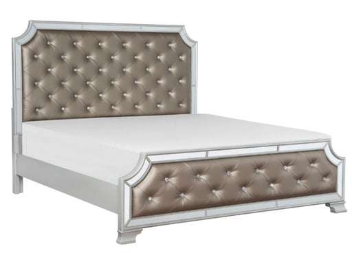 Homelegance Avondale Queen Upholstered Panel Bed in Silver 1646-1* - Premium Bed from Homelegance (Titan Warehouse) - Just $836.55! Shop now at Furniture Wholesale Plus  We are the best furniture store in Nashville, Hendersonville, Goodlettsville, Madison, Antioch, Mount Juliet, Lebanon, Gallatin, Springfield, Murfreesboro, Franklin, Brentwood