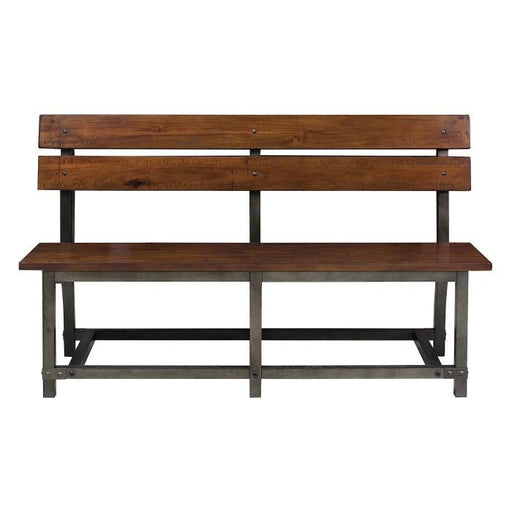 Homelegance Holverson Bench w/ Back in Rustic Brown 1715-BH - Premium Bench from Homelegance (Titan Warehouse) - Just $407.55! Shop now at Furniture Wholesale Plus  We are the best furniture store in Nashville, Hendersonville, Goodlettsville, Madison, Antioch, Mount Juliet, Lebanon, Gallatin, Springfield, Murfreesboro, Franklin, Brentwood