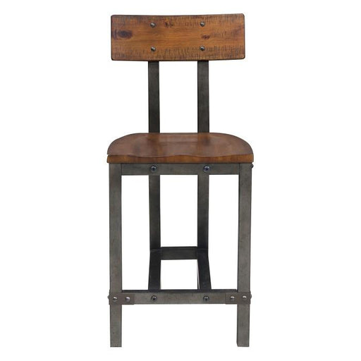 Homelegance Holverson Counter Height Chair in Rustic Brown (Set of 2) - Premium Chair from Homelegance (Titan Warehouse) - Just $136.50! Shop now at Furniture Wholesale Plus  We are the best furniture store in Nashville, Hendersonville, Goodlettsville, Madison, Antioch, Mount Juliet, Lebanon, Gallatin, Springfield, Murfreesboro, Franklin, Brentwood