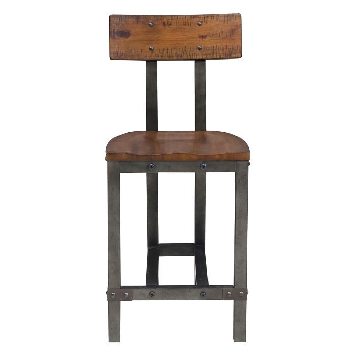 Homelegance Holverson Counter Height Chair in Rustic Brown (Set of 2) - Premium Chair from Homelegance (Titan Warehouse) - Just $136.50! Shop now at Furniture Wholesale Plus  We are the best furniture store in Nashville, Hendersonville, Goodlettsville, Madison, Antioch, Mount Juliet, Lebanon, Gallatin, Springfield, Murfreesboro, Franklin, Brentwood