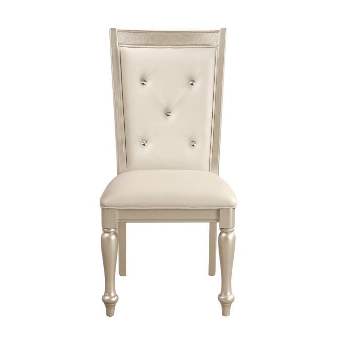 Homelegance Celandine Side Chair in Silver (Set of 2) - Premium Chair from Homelegance (Titan Warehouse) - Just $140.40! Shop now at Furniture Wholesale Plus  We are the best furniture store in Nashville, Hendersonville, Goodlettsville, Madison, Antioch, Mount Juliet, Lebanon, Gallatin, Springfield, Murfreesboro, Franklin, Brentwood