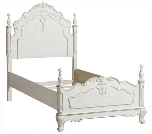 Homelegance Cinderella Twin Poster Bed in Antique White 1386TNW-1* - Premium Bed from Homelegance (Titan Warehouse) - Just $446.55! Shop now at Furniture Wholesale Plus  We are the best furniture store in Nashville, Hendersonville, Goodlettsville, Madison, Antioch, Mount Juliet, Lebanon, Gallatin, Springfield, Murfreesboro, Franklin, Brentwood