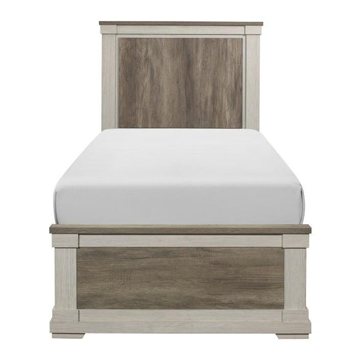 Homelegance Arcadia Twin Panel Bed in White & Weathered Gray 1677T-1* - Premium Bed from Homelegance (Titan Warehouse) - Just $263.25! Shop now at Furniture Wholesale Plus  We are the best furniture store in Nashville, Hendersonville, Goodlettsville, Madison, Antioch, Mount Juliet, Lebanon, Gallatin, Springfield, Murfreesboro, Franklin, Brentwood