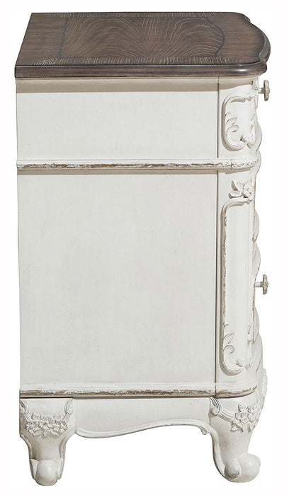 Homelegance Cinderella Night Stand in Antique White with Grey Rub-Through 1386NW-4 - Premium Nightstand from Homelegance (Titan Warehouse) - Just $312! Shop now at Furniture Wholesale Plus  We are the best furniture store in Nashville, Hendersonville, Goodlettsville, Madison, Antioch, Mount Juliet, Lebanon, Gallatin, Springfield, Murfreesboro, Franklin, Brentwood