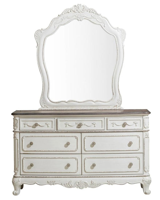 Homelegance Cinderella 7 Drawer Dresser in Antique White with Grey Rub-Through 1386NW-5 - Premium Dresser from Homelegance (Titan Warehouse) - Just $653.25! Shop now at Furniture Wholesale Plus  We are the best furniture store in Nashville, Hendersonville, Goodlettsville, Madison, Antioch, Mount Juliet, Lebanon, Gallatin, Springfield, Murfreesboro, Franklin, Brentwood