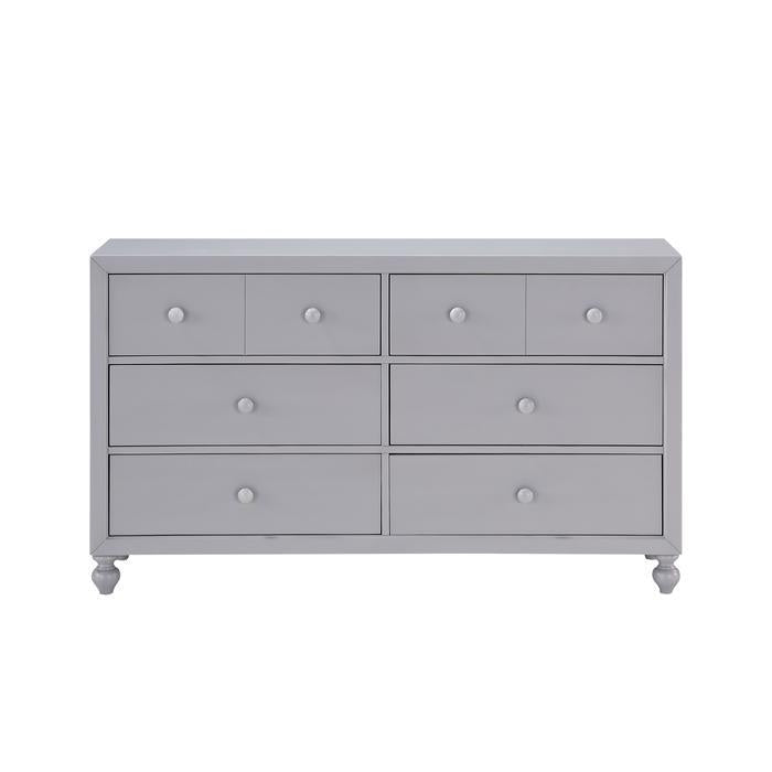 Homelegance Wellsummer 6 Drawer Dresser in Gray 1803GY-5 - Premium Dresser from Homelegance (Titan Warehouse) - Just $520.65! Shop now at Furniture Wholesale Plus  We are the best furniture store in Nashville, Hendersonville, Goodlettsville, Madison, Antioch, Mount Juliet, Lebanon, Gallatin, Springfield, Murfreesboro, Franklin, Brentwood