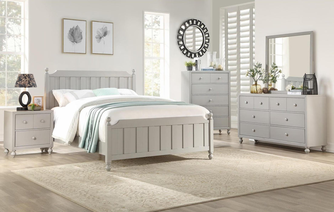 Homelegance Wellsummer 2 Drawer Nightstand in Gray 1803GY-4 - Premium Nightstand from Homelegance (Titan Warehouse) - Just $185.25! Shop now at Furniture Wholesale Plus  We are the best furniture store in Nashville, Hendersonville, Goodlettsville, Madison, Antioch, Mount Juliet, Lebanon, Gallatin, Springfield, Murfreesboro, Franklin, Brentwood