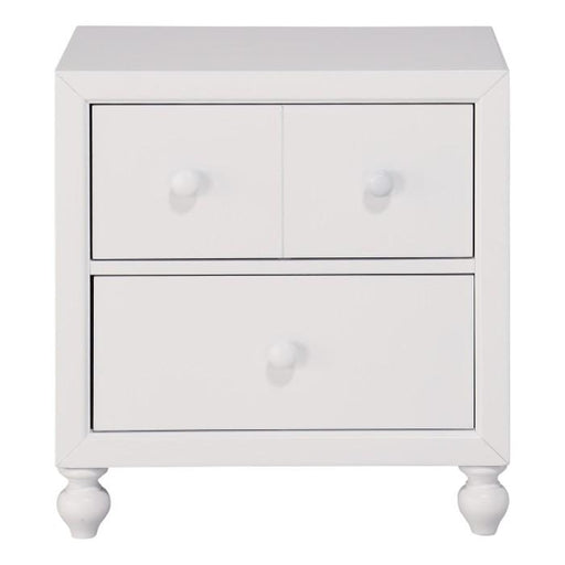 Homelegance Wellsummer 2 Drawer Nightstand in White 1803W-4 - Premium Nightstand from Homelegance (Titan Warehouse) - Just $185.25! Shop now at Furniture Wholesale Plus  We are the best furniture store in Nashville, Hendersonville, Goodlettsville, Madison, Antioch, Mount Juliet, Lebanon, Gallatin, Springfield, Murfreesboro, Franklin, Brentwood