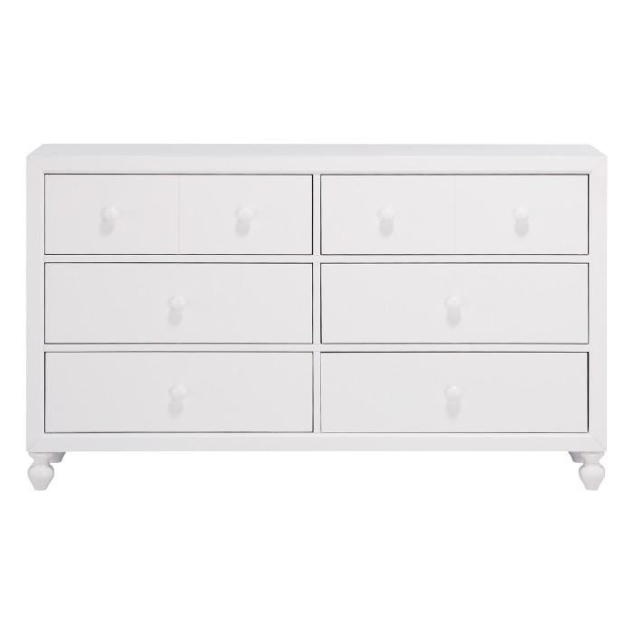 Homelegance Wellsummer 6 Drawer Dresser in White 1803W-5 - Premium Dresser from Homelegance (Titan Warehouse) - Just $520.65! Shop now at Furniture Wholesale Plus  We are the best furniture store in Nashville, Hendersonville, Goodlettsville, Madison, Antioch, Mount Juliet, Lebanon, Gallatin, Springfield, Murfreesboro, Franklin, Brentwood