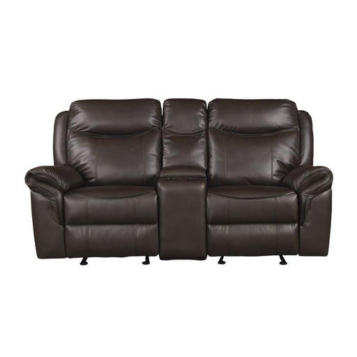 Homelegance Furniture Aram Double Glider Reclining Loveseat in Brown 8206BRW-2 - Premium Loveseat from Homelegance (Titan Warehouse) - Just $1031.55! Shop now at Furniture Wholesale Plus  We are the best furniture store in Nashville, Hendersonville, Goodlettsville, Madison, Antioch, Mount Juliet, Lebanon, Gallatin, Springfield, Murfreesboro, Franklin, Brentwood