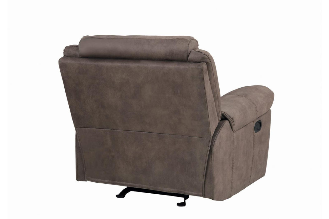 Homelegance Furniture Aram Glider Reclining Chair in Dark Brown 8206NF-1 - Premium Chair from Homelegance (Titan Warehouse) - Just $583.05! Shop now at Furniture Wholesale Plus  We are the best furniture store in Nashville, Hendersonville, Goodlettsville, Madison, Antioch, Mount Juliet, Lebanon, Gallatin, Springfield, Murfreesboro, Franklin, Brentwood