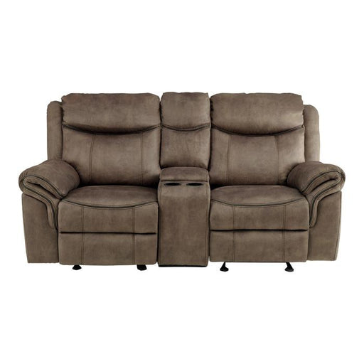 Homelegance Furniture Aram Double Glider Reclining Loveseat in Dark Brown 8206NF-2 - Premium Loveseat from Homelegance (Titan Warehouse) - Just $1031.55! Shop now at Furniture Wholesale Plus  We are the best furniture store in Nashville, Hendersonville, Goodlettsville, Madison, Antioch, Mount Juliet, Lebanon, Gallatin, Springfield, Murfreesboro, Franklin, Brentwood