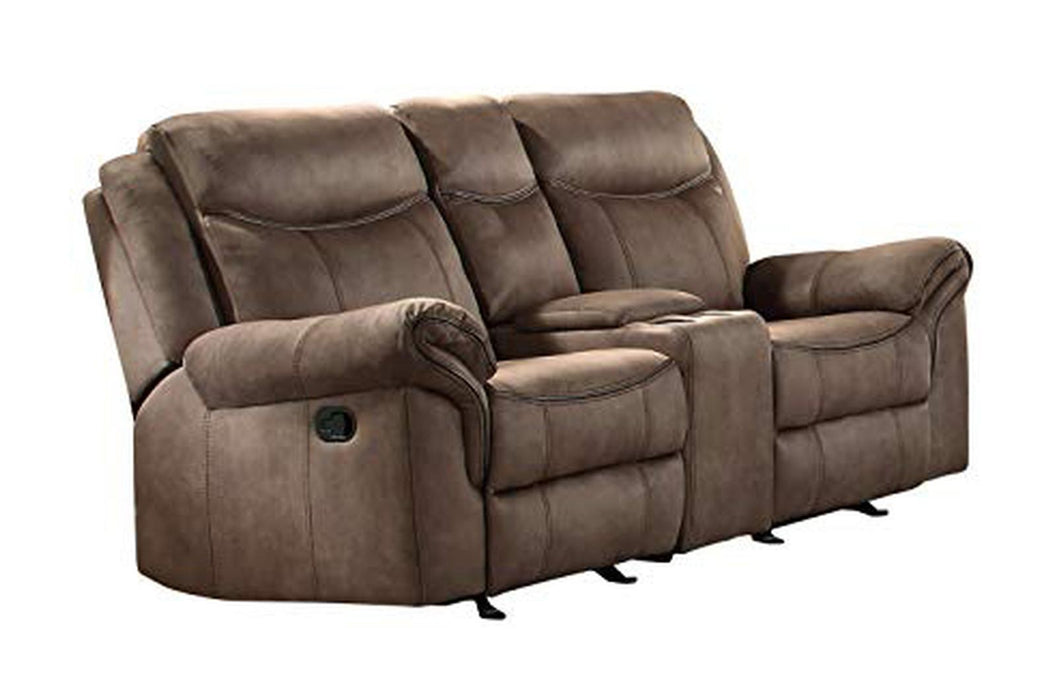 Homelegance Furniture Aram Double Glider Reclining Loveseat in Dark Brown 8206NF-2 - Premium Loveseat from Homelegance (Titan Warehouse) - Just $1031.55! Shop now at Furniture Wholesale Plus  We are the best furniture store in Nashville, Hendersonville, Goodlettsville, Madison, Antioch, Mount Juliet, Lebanon, Gallatin, Springfield, Murfreesboro, Franklin, Brentwood