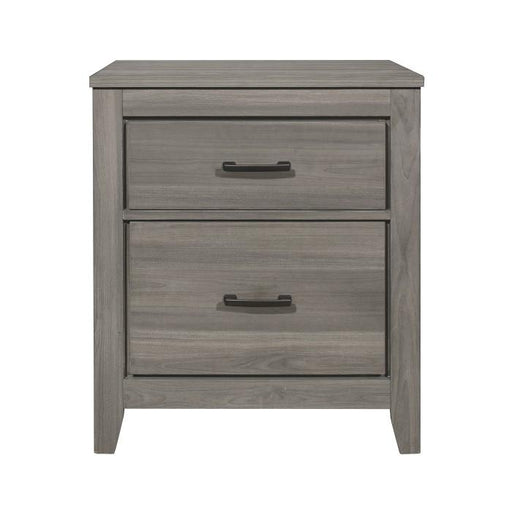 Homelegance Waldorf 2 Drawer Nightstand in Dark Gray 1902-4 - Premium Nightstand from Homelegance (Titan Warehouse) - Just $167.70! Shop now at Furniture Wholesale Plus  We are the best furniture store in Nashville, Hendersonville, Goodlettsville, Madison, Antioch, Mount Juliet, Lebanon, Gallatin, Springfield, Murfreesboro, Franklin, Brentwood