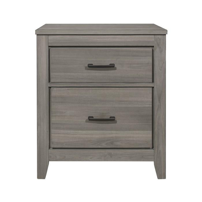 Homelegance Waldorf 2 Drawer Nightstand in Dark Gray 1902-4 - Premium Nightstand from Homelegance (Titan Warehouse) - Just $167.70! Shop now at Furniture Wholesale Plus  We are the best furniture store in Nashville, Hendersonville, Goodlettsville, Madison, Antioch, Mount Juliet, Lebanon, Gallatin, Springfield, Murfreesboro, Franklin, Brentwood