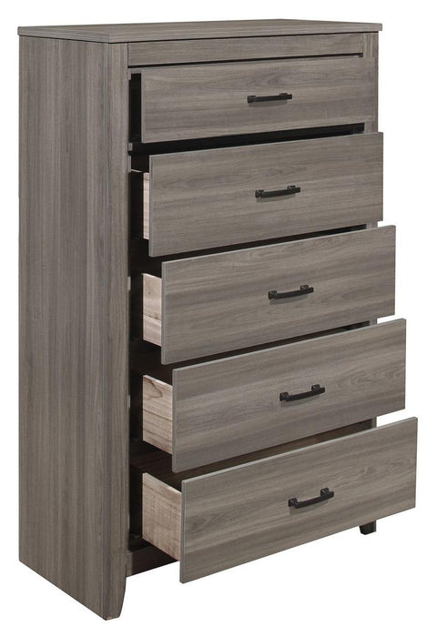 Homelegance Waldorf 5 Drawer Chest in Dark Gray 1902-9 - Premium Chest from Homelegance (Titan Warehouse) - Just $370.50! Shop now at Furniture Wholesale Plus  We are the best furniture store in Nashville, Hendersonville, Goodlettsville, Madison, Antioch, Mount Juliet, Lebanon, Gallatin, Springfield, Murfreesboro, Franklin, Brentwood