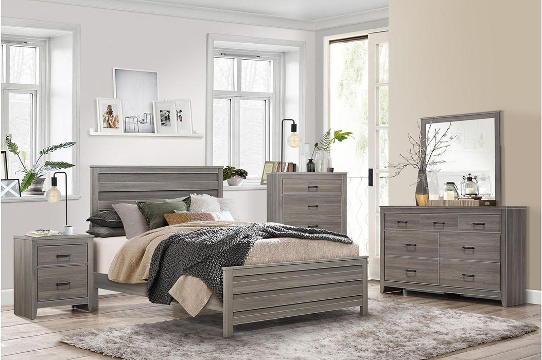 Homelegance Waldorf 2 Drawer Nightstand in Dark Gray 1902-4 - Premium Nightstand from Homelegance (Titan Warehouse) - Just $167.70! Shop now at Furniture Wholesale Plus  We are the best furniture store in Nashville, Hendersonville, Goodlettsville, Madison, Antioch, Mount Juliet, Lebanon, Gallatin, Springfield, Murfreesboro, Franklin, Brentwood