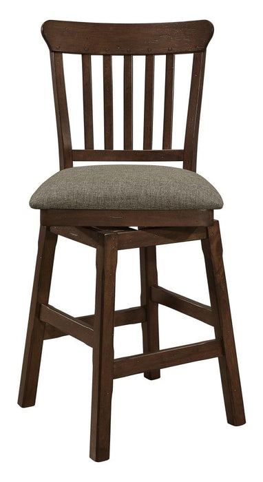 Homelegance Schleiger Counter Height Swivel Chair in Dark Brown (Set of 2) - Premium Chair from Homelegance (Titan Warehouse) - Just $146.25! Shop now at Furniture Wholesale Plus  We are the best furniture store in Nashville, Hendersonville, Goodlettsville, Madison, Antioch, Mount Juliet, Lebanon, Gallatin, Springfield, Murfreesboro, Franklin, Brentwood