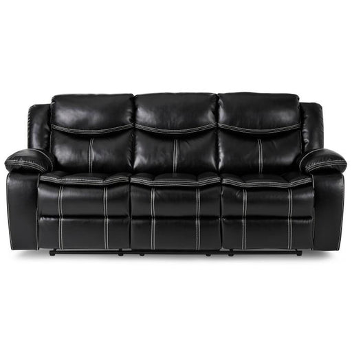 Homelegance Furniture Bastrop Double Reclining Sofa in Black 8230BLK-3 - Premium Sofa from Homelegance (Titan Warehouse) - Just $965.25! Shop now at Furniture Wholesale Plus  We are the best furniture store in Nashville, Hendersonville, Goodlettsville, Madison, Antioch, Mount Juliet, Lebanon, Gallatin, Springfield, Murfreesboro, Franklin, Brentwood