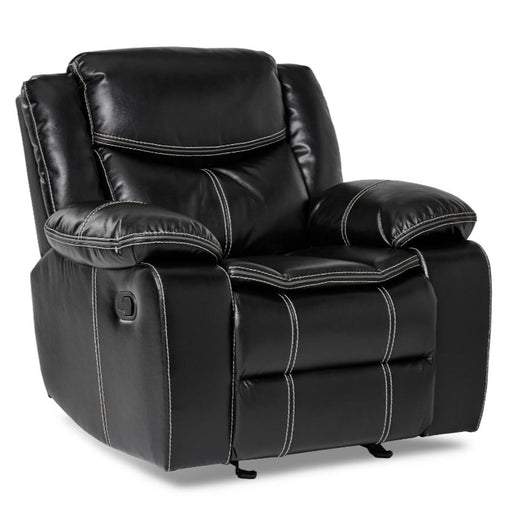 Homelegance Furniture Bastrop Glider Reclining Chair in Black 8230BLK-1 - Premium Chair from Homelegance (Titan Warehouse) - Just $555.75! Shop now at Furniture Wholesale Plus  We are the best furniture store in Nashville, Hendersonville, Goodlettsville, Madison, Antioch, Mount Juliet, Lebanon, Gallatin, Springfield, Murfreesboro, Franklin, Brentwood