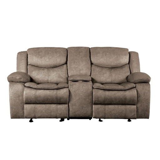 Homelegance Furniture Bastrop Double Glider Reclining Loveseat in Brown 8230FBR-2 - Premium Loveseat from Homelegance (Titan Warehouse) - Just $895.05! Shop now at Furniture Wholesale Plus  We are the best furniture store in Nashville, Hendersonville, Goodlettsville, Madison, Antioch, Mount Juliet, Lebanon, Gallatin, Springfield, Murfreesboro, Franklin, Brentwood