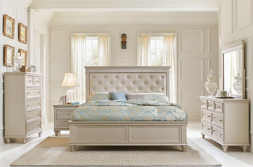 Homelegance Celandine King Panel Bed in Pearl/Silver 1928K-1EK* - Premium Bed from Homelegance (Titan Warehouse) - Just $700.05! Shop now at Furniture Wholesale Plus  We are the best furniture store in Nashville, Hendersonville, Goodlettsville, Madison, Antioch, Mount Juliet, Lebanon, Gallatin, Springfield, Murfreesboro, Franklin, Brentwood