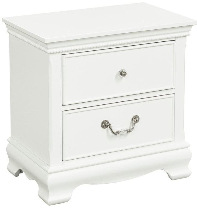 Homelegance Lucida 2 Drawer Nightstand in White 2039W-4 - Premium Nightstand from Homelegance (Titan Warehouse) - Just $198.90! Shop now at Furniture Wholesale Plus  We are the best furniture store in Nashville, Hendersonville, Goodlettsville, Madison, Antioch, Mount Juliet, Lebanon, Gallatin, Springfield, Murfreesboro, Franklin, Brentwood