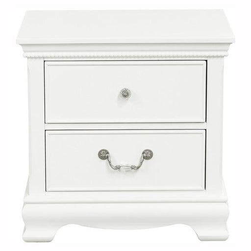 Homelegance Lucida 2 Drawer Nightstand in White 2039W-4 - Premium Nightstand from Homelegance (Titan Warehouse) - Just $198.90! Shop now at Furniture Wholesale Plus  We are the best furniture store in Nashville, Hendersonville, Goodlettsville, Madison, Antioch, Mount Juliet, Lebanon, Gallatin, Springfield, Murfreesboro, Franklin, Brentwood