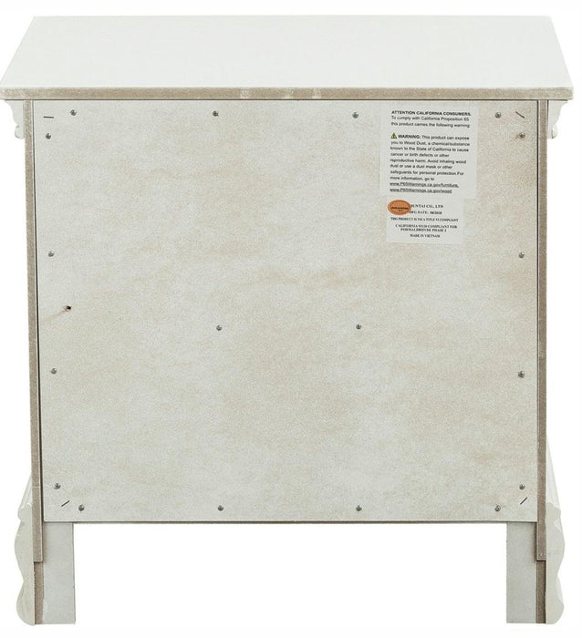 Homelegance Lucida 2 Drawer Nightstand in White 2039W-4 - Premium Nightstand from Homelegance (Titan Warehouse) - Just $198.90! Shop now at Furniture Wholesale Plus  We are the best furniture store in Nashville, Hendersonville, Goodlettsville, Madison, Antioch, Mount Juliet, Lebanon, Gallatin, Springfield, Murfreesboro, Franklin, Brentwood