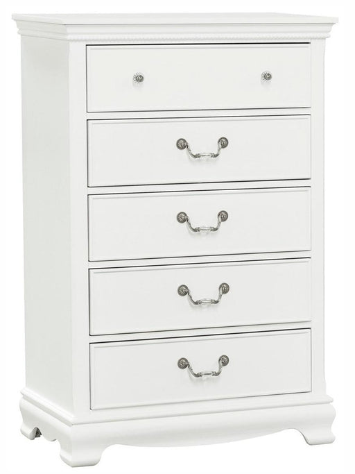 Homelegance Lucida 5 Drawer Chest in White 2039W-9 - Premium Chest from Homelegance (Titan Warehouse) - Just $487.50! Shop now at Furniture Wholesale Plus  We are the best furniture store in Nashville, Hendersonville, Goodlettsville, Madison, Antioch, Mount Juliet, Lebanon, Gallatin, Springfield, Murfreesboro, Franklin, Brentwood