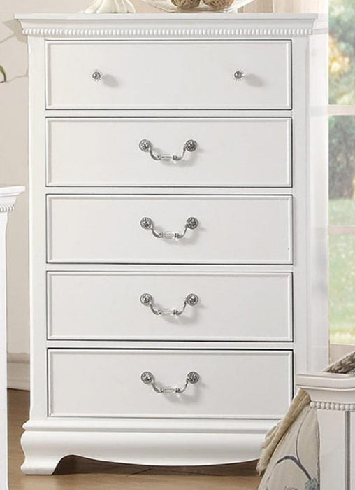 Homelegance Lucida 5 Drawer Chest in White 2039W-9 - Premium Chest from Homelegance (Titan Warehouse) - Just $487.50! Shop now at Furniture Wholesale Plus  We are the best furniture store in Nashville, Hendersonville, Goodlettsville, Madison, Antioch, Mount Juliet, Lebanon, Gallatin, Springfield, Murfreesboro, Franklin, Brentwood